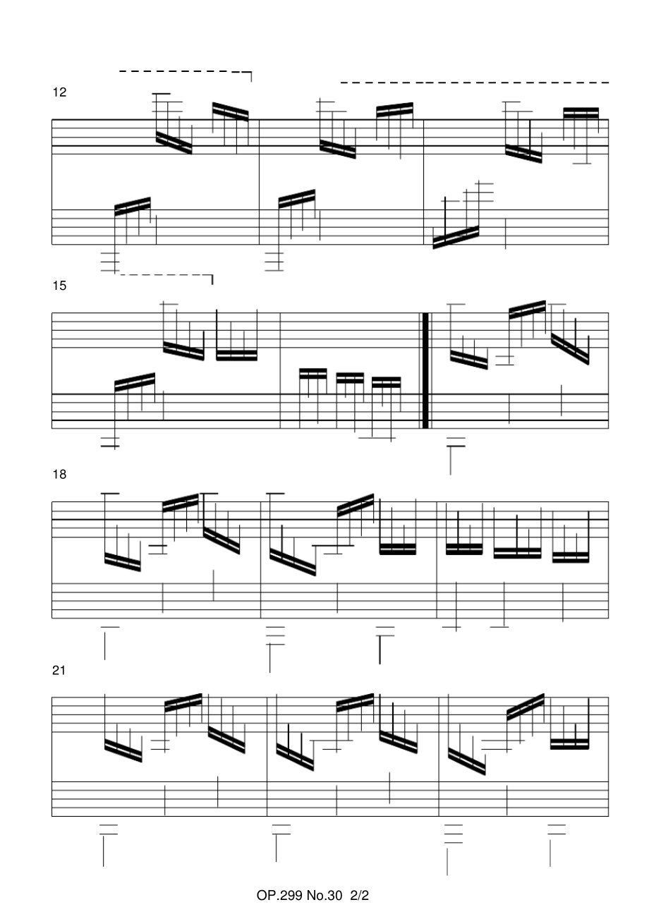 C.CzernyOp.299.30简五谱符头有数字的五线谱适用新手钢琴谱正谱.pdf_第2页