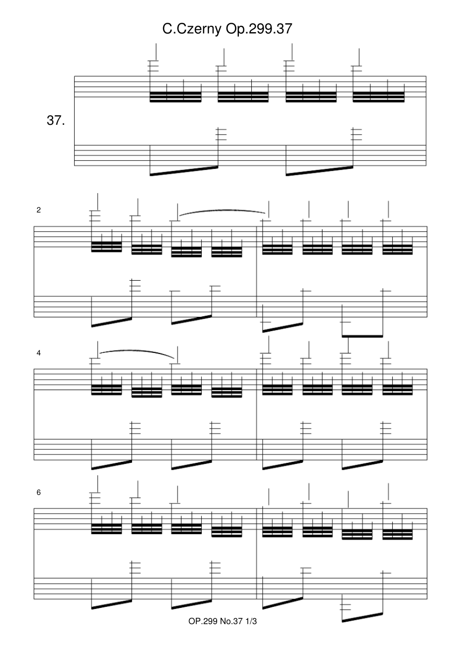 C.CzernyOp.299.37原版简五谱符头有数字的五线谱适用新手钢琴谱正谱.pdf_第1页