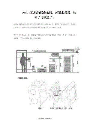 老电工总结及插座布局赶紧来看看装错了可就毁了.doc