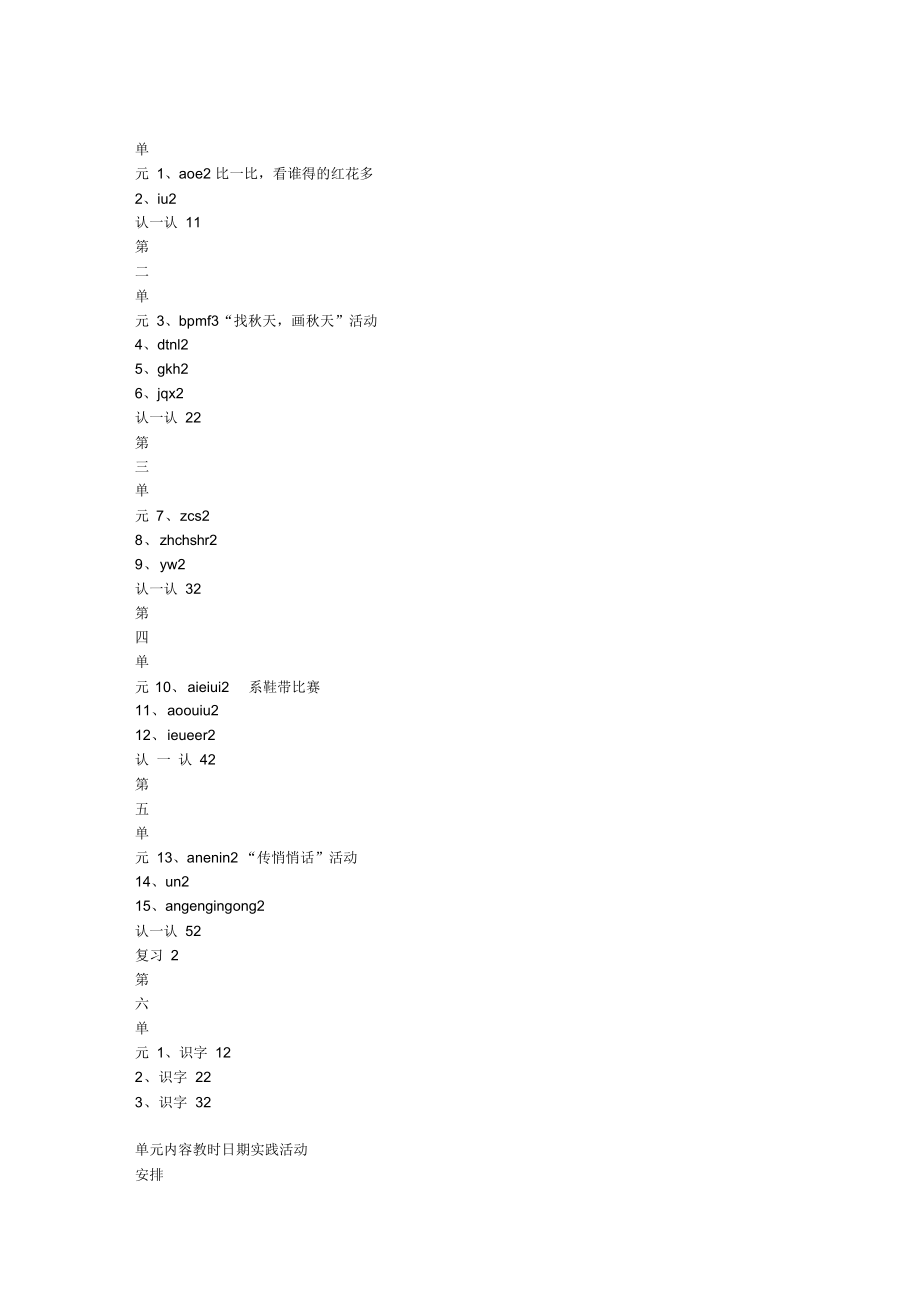 小学一年级语文教学计划文档.docx_第3页