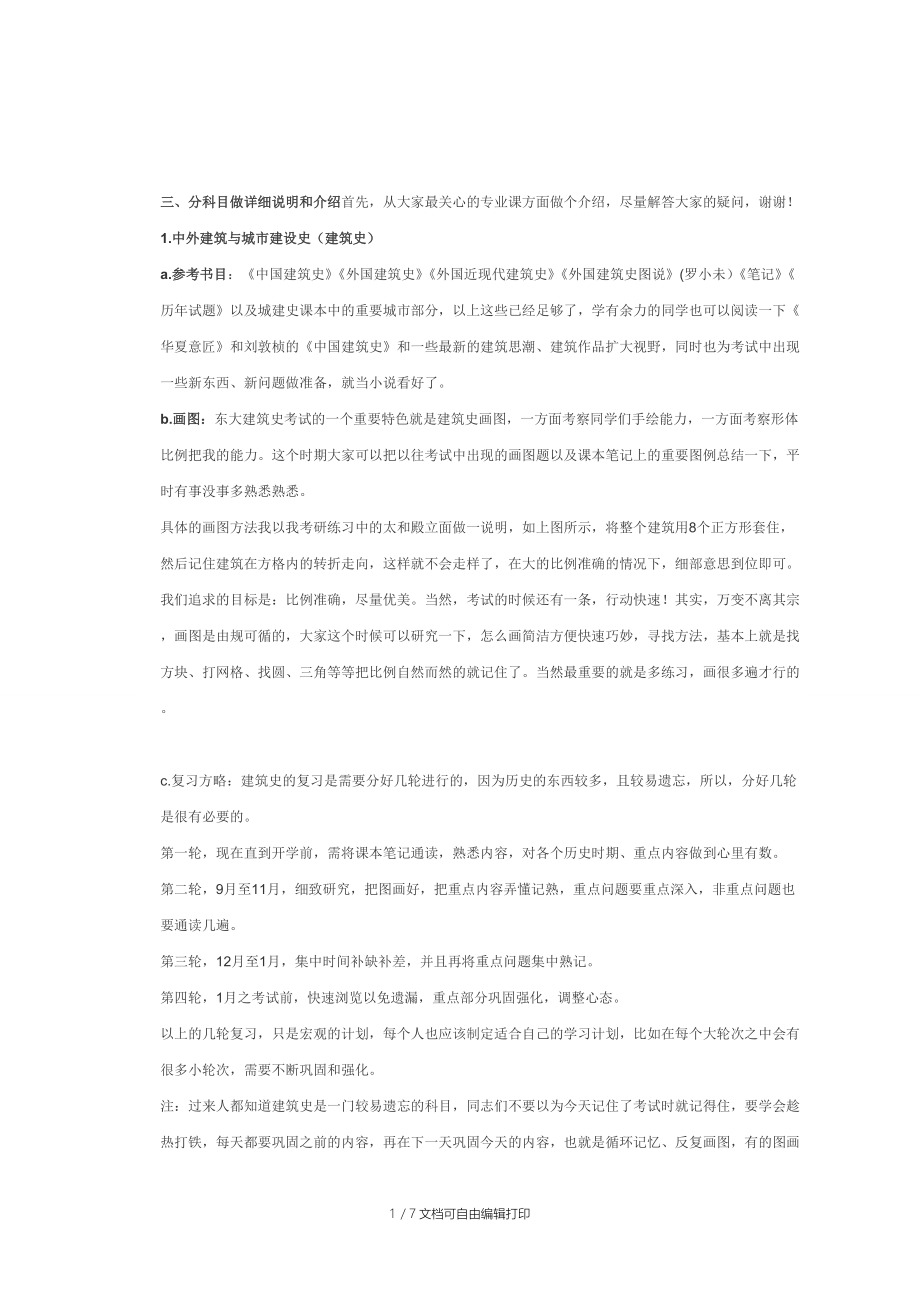 建筑学专业考研经验总结.doc_第1页