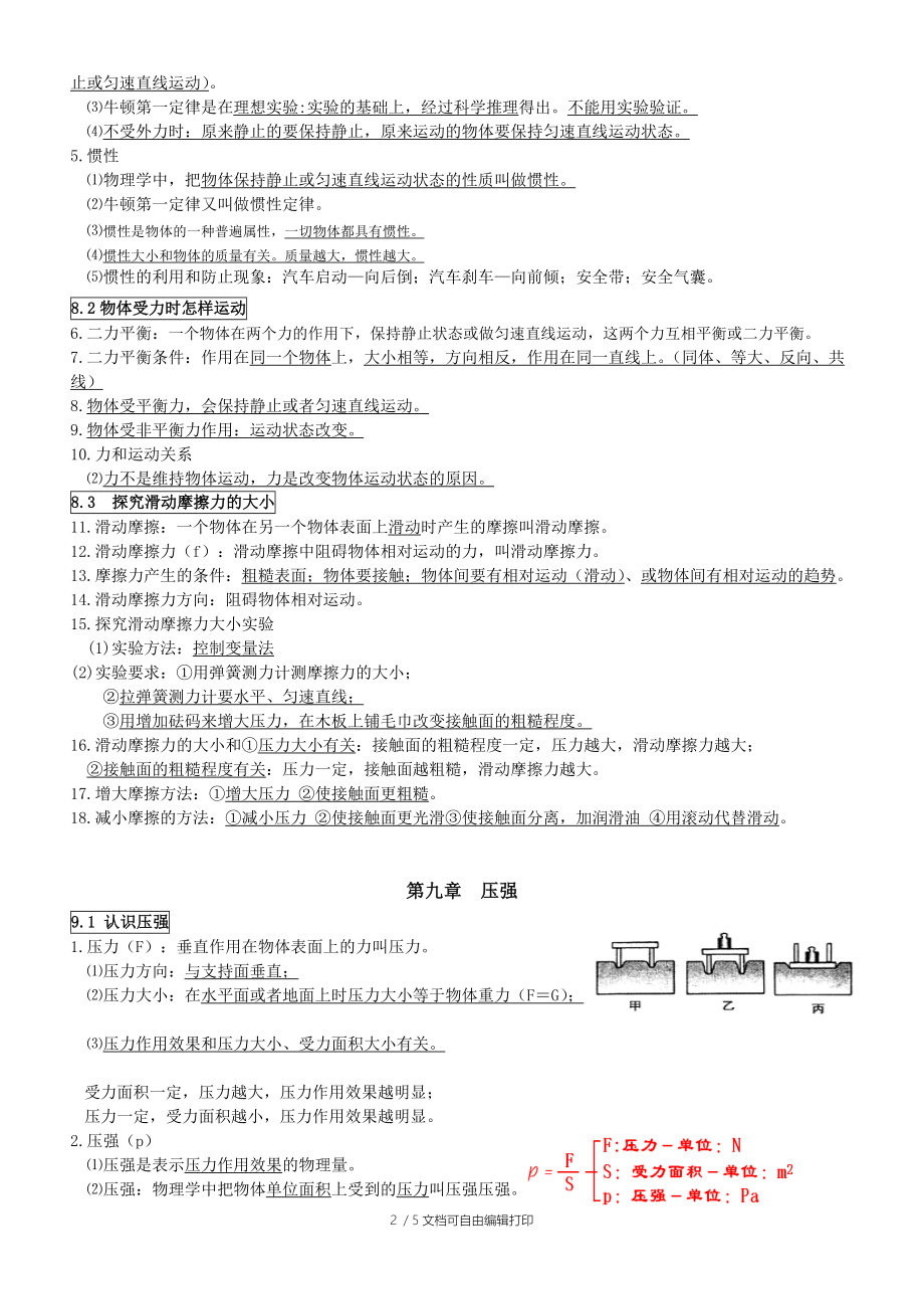 广州地区初中物理知识点总结(八年级下).doc_第2页