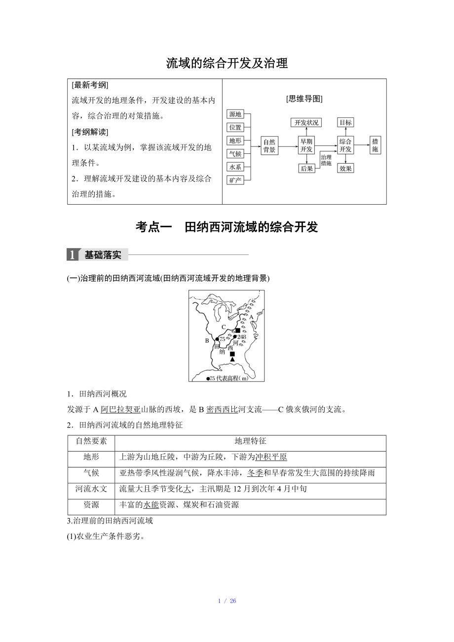 流域的开发与治理参考模板.doc_第1页