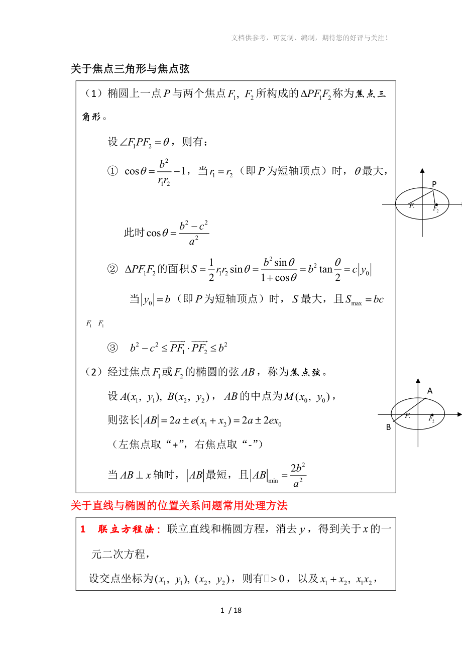 椭圆难题(包括答案)参考.doc_第1页