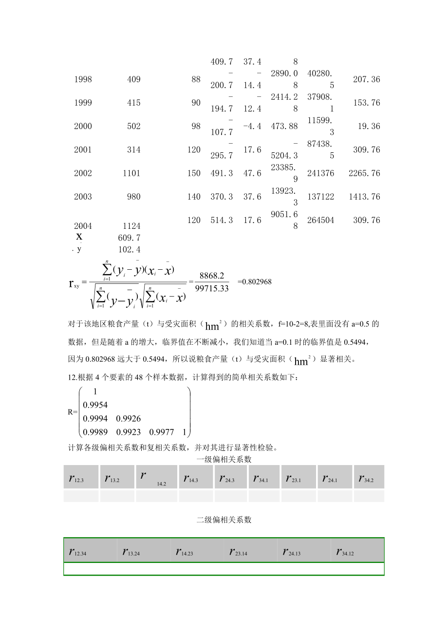 地理学中的经典统计分析方法(课后题与答案).doc_第2页